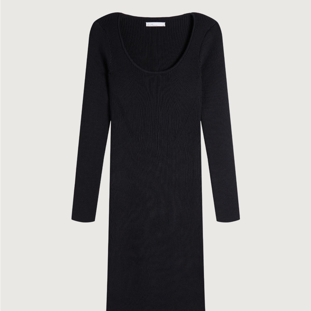 OAK + FORT midi scoop neck dress